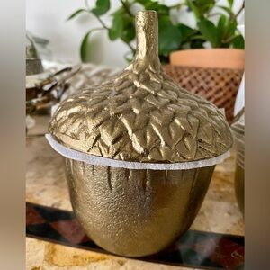 Decorative Metallic Acorn New. Cute to use as creamer and sugar